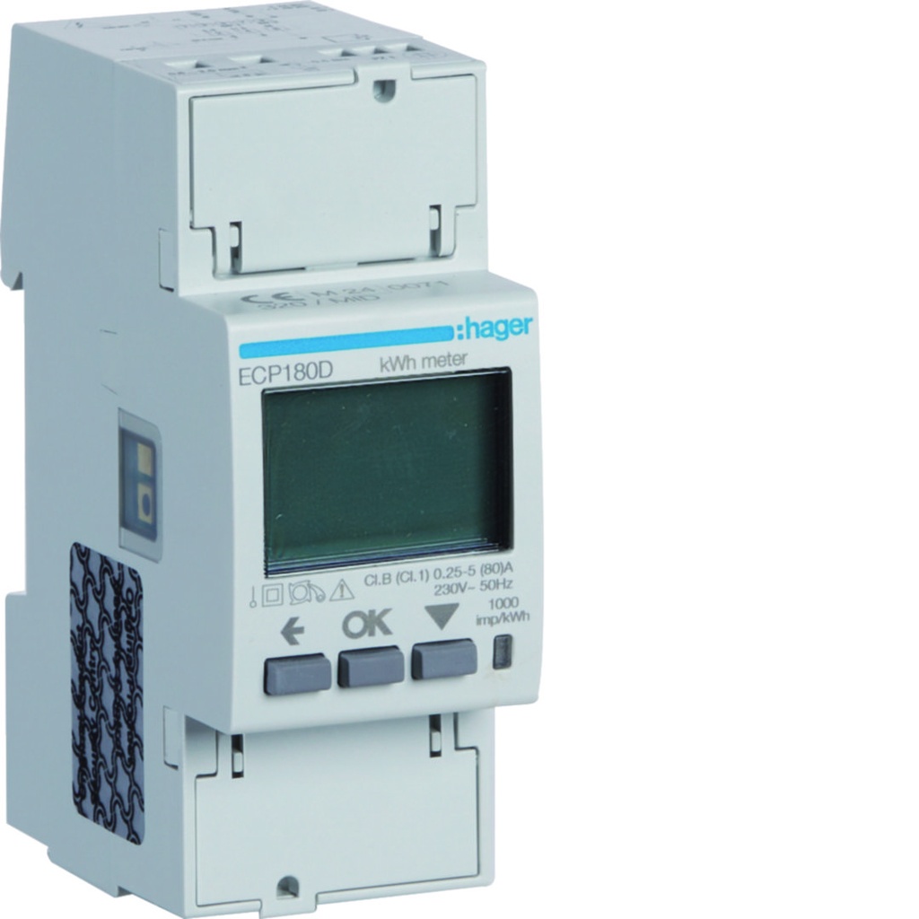 COMPTEUR MONOPHASE DIRECT 80A 2M S0 MID  *