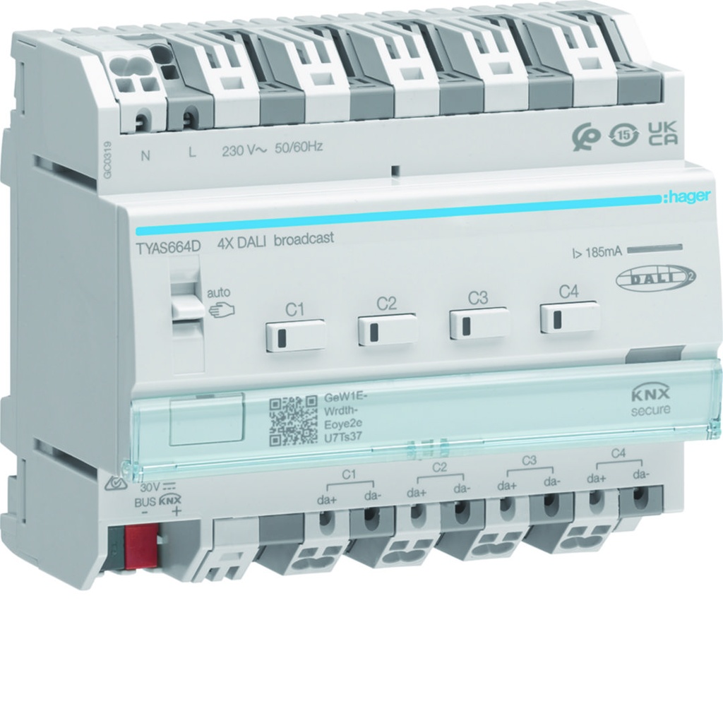 MODULE DALI2 BROADCAST 4 UITGANGEN COMPATIBEL EASY LINK  *