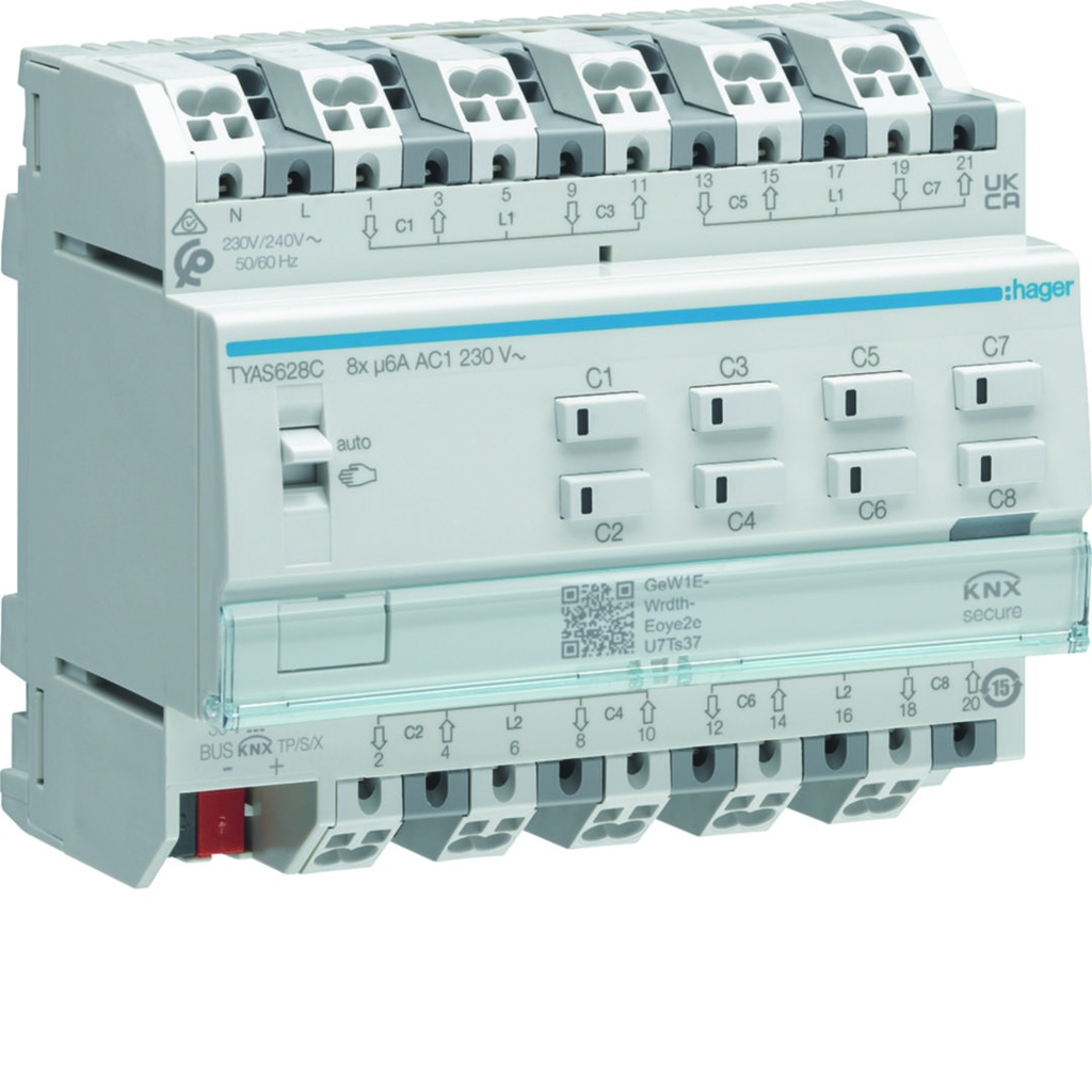 MODULE DE SORTIES 8 VOLETS/STORES 230V AC, ETS  *