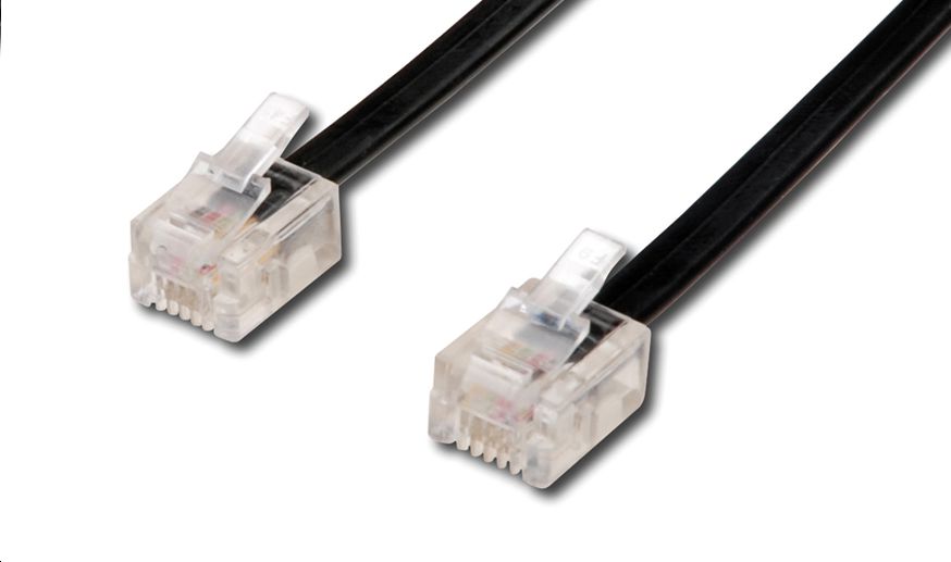 TEL 6P4C/RJ11BLACK 3M  *