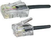 MODULAR RJ11-RJ45 2M M/M BLACK  *