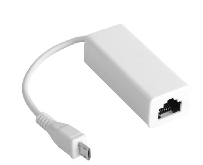 USB MICRO TO ETHERNET, WHITE  *