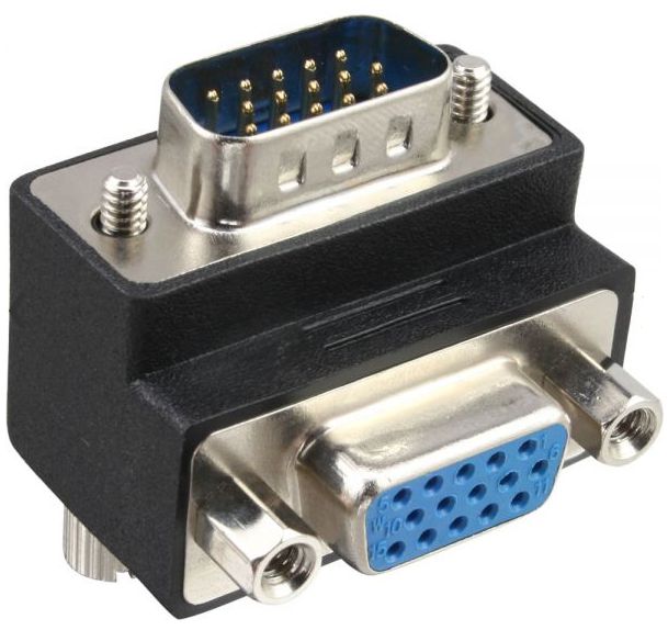VGA ADAPTER 15 PIN M/F 90°  *