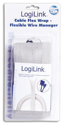 LOGILINK CABLE FLEXWRAP 1 8M GREY  *