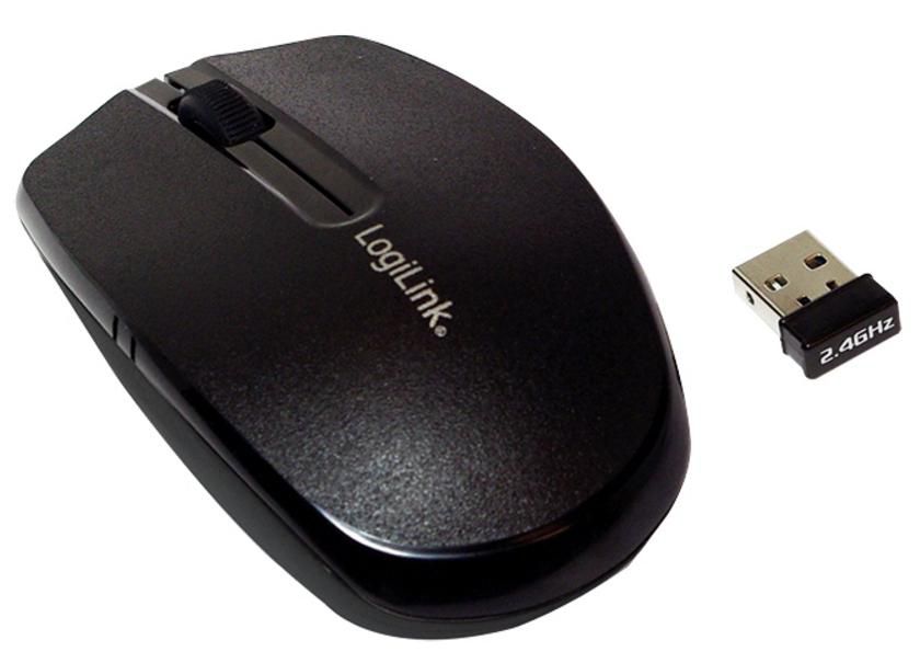 LOGILINK WIRELESS 2 4G MOUSE - OPTICAL -BLACK  *