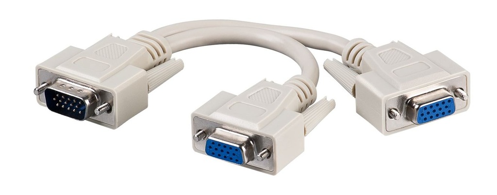 VGA Y-SPLITTER 1 TO 2, PASSIVE  *
