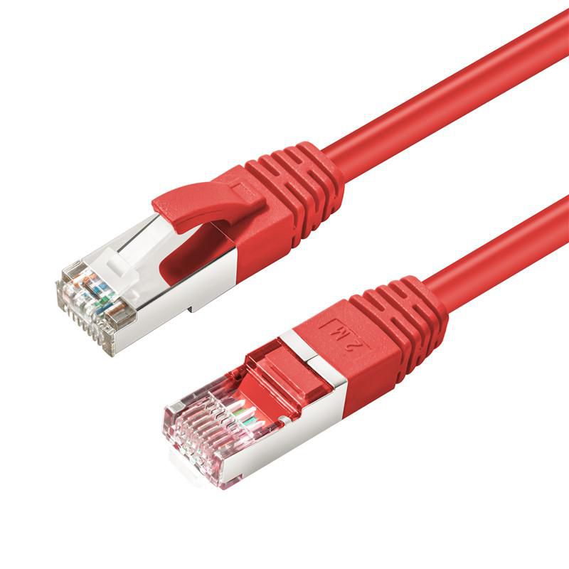 CAT6A S/FTP 15M RED LSZH  *