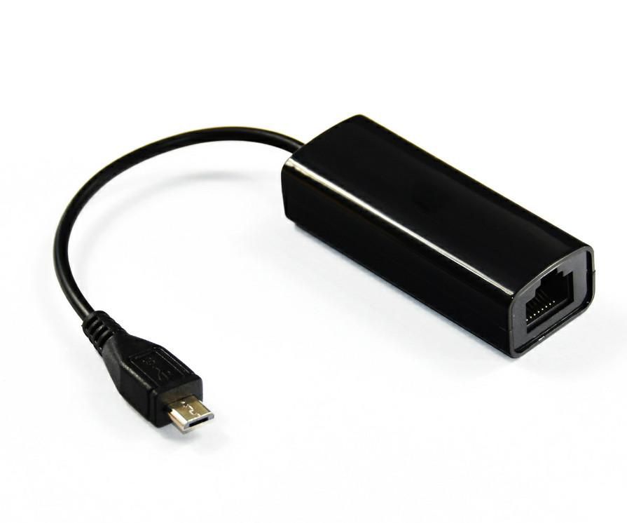 USB MICRO TO ETHERNET, BLACK  *