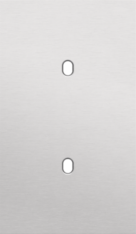 PLAQUE DOUBLE TOGGLE ALU GREY  *