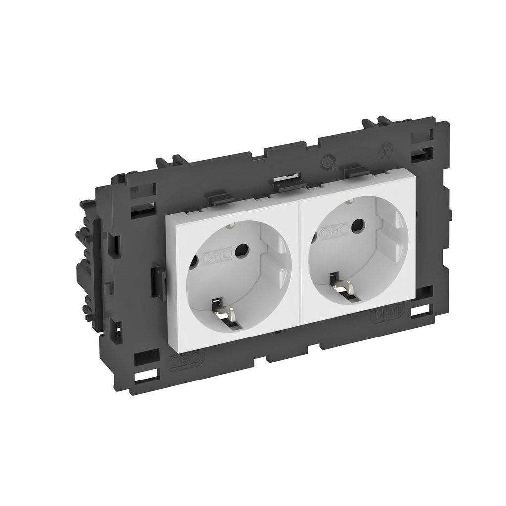 PRISE CONNECT80 2X 90° BLANC (PAS POUR L  *
