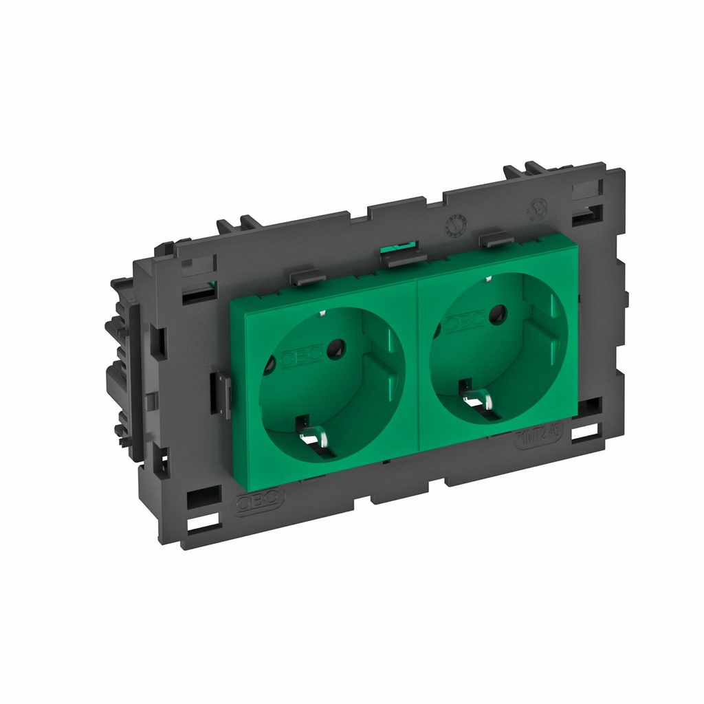 PRISE CONNECT80 2X 90° VERT (PAS POUR LA  *