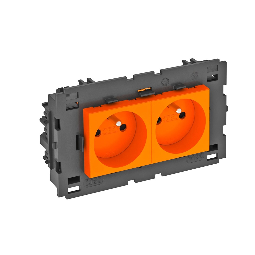 PRISE CONNECT80 2X 90° ORANGE  *