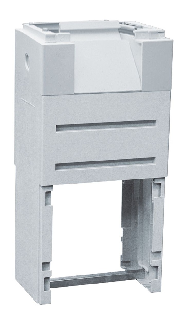SOCLE DIN 1 AVEC TRAPPE POUR PASSAGE DECABLES  *
