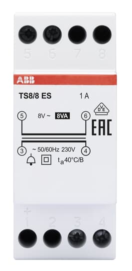 TRANSFORMATEUR SONNERIE 8V 8VA AVEC ON-OFF  *