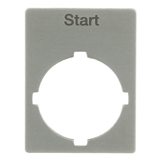 PLAQUE DE SIGNALISATION START  *