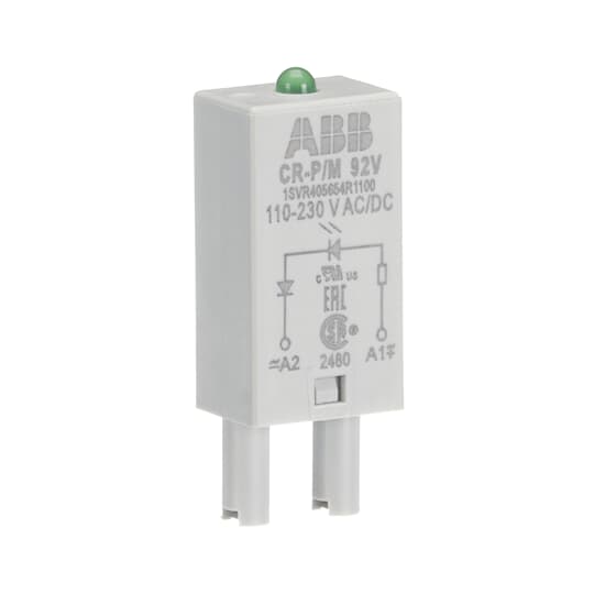 MODULE DE FONCTION EMBROCHABLE SERIE CR LED VERT 110 230VAC/DC  *