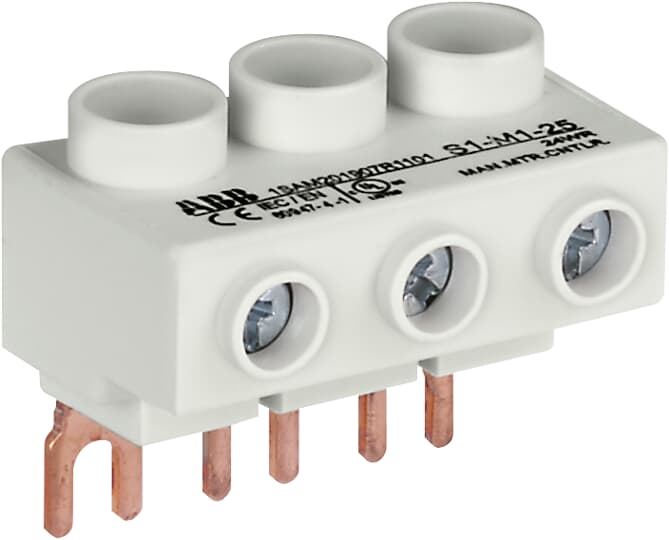 BORNE D'ALIMENTATION SERIE MS116/MS132 65A FORME BASSE 16/25MM²  *