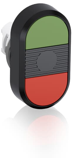 BOUTTON POUSSOIR DOUBLE SERIE MODULAIRE VERT/ROUGE  *