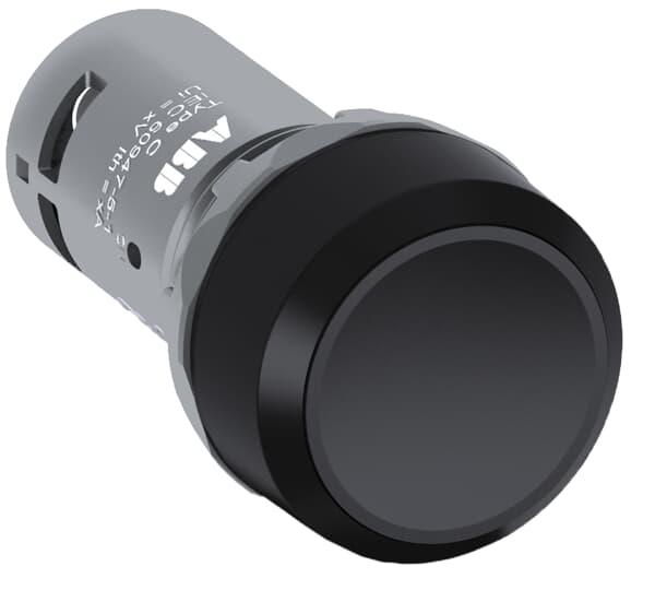 BOUTTON POUSSOIR PLAT NOIR 2NC  *