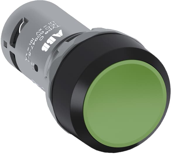 BOUTTON POUSSOIR PLAT VERT 2NO  *