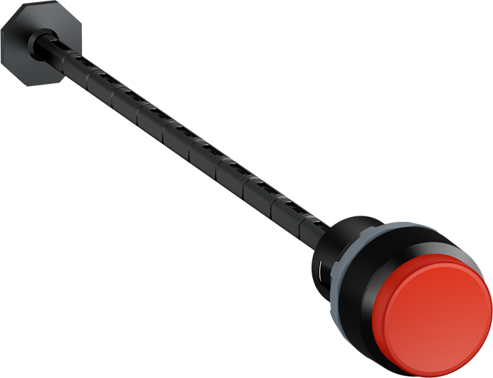 BOUTON POUSSOIR AVEC ARBRE KPR4-100R  *