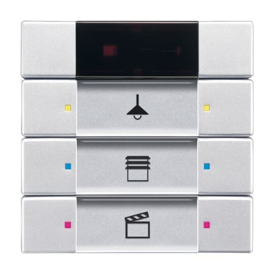 ELEMENT DE COMMANDE ARGENT ALUMINIUM 3/6COMMANDES AVEC INTERFACE IR  *