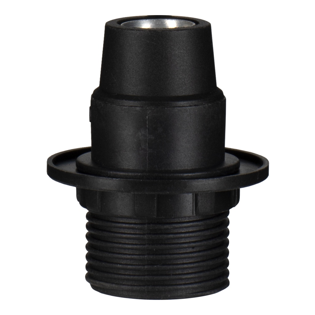 LAMPHOLDER E14 TP HALF THREAD + RING BLACK