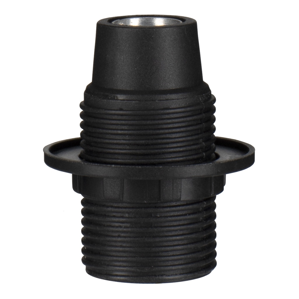 LAMPHOLDER E14 TP THREADED + RING BLACK