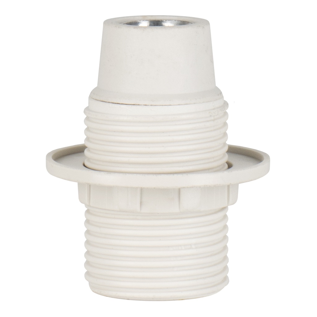 LAMPHOLDER E14 TP THREADED + RING WHITE