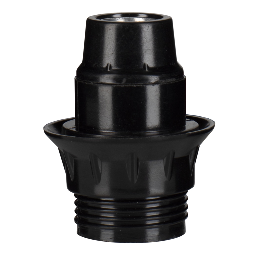 LAMPHOLDER E14 BAKELITE THREADED + RINGBLACK