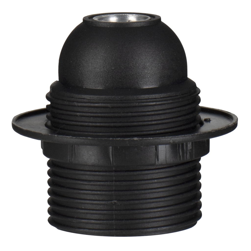 LAMPHOLDER E27 TP THREADED + RING BLACK