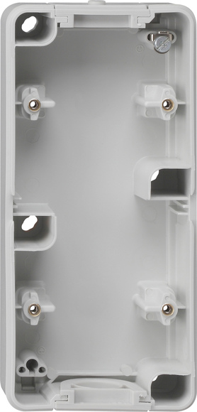 PARTIE INF. BOITIER DOUBLE VERTICAL APP.PROT. EAU GRIS  *