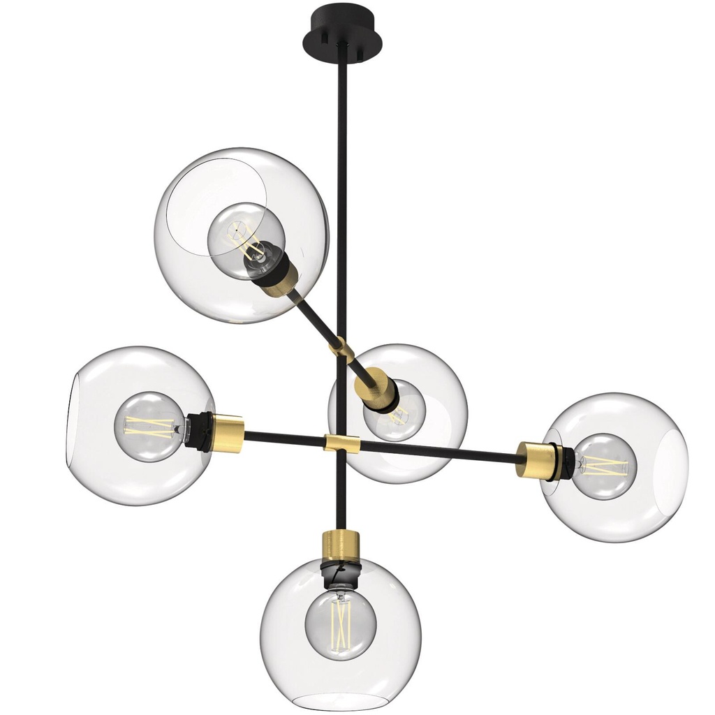 SUSPENSION SUR TIGE AVEC ROSACE APPARENTE - FIXE BLANC MAT TEXTURE  *