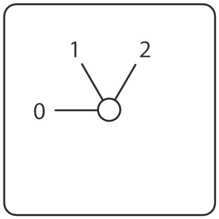 COMMUTATEUR MODULAIRE 2 POSITIONS AVEC POS. 0  *