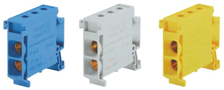 AANSLUITKLEM COPAK 2*25 GRIJS  *