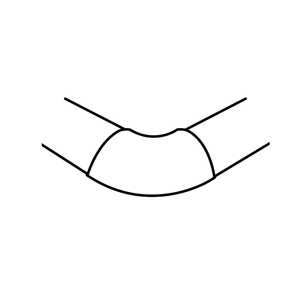 ANGLE PLAT POUR MOULURE DE SOL DLP REF.328 00 - RAL 716 A  *