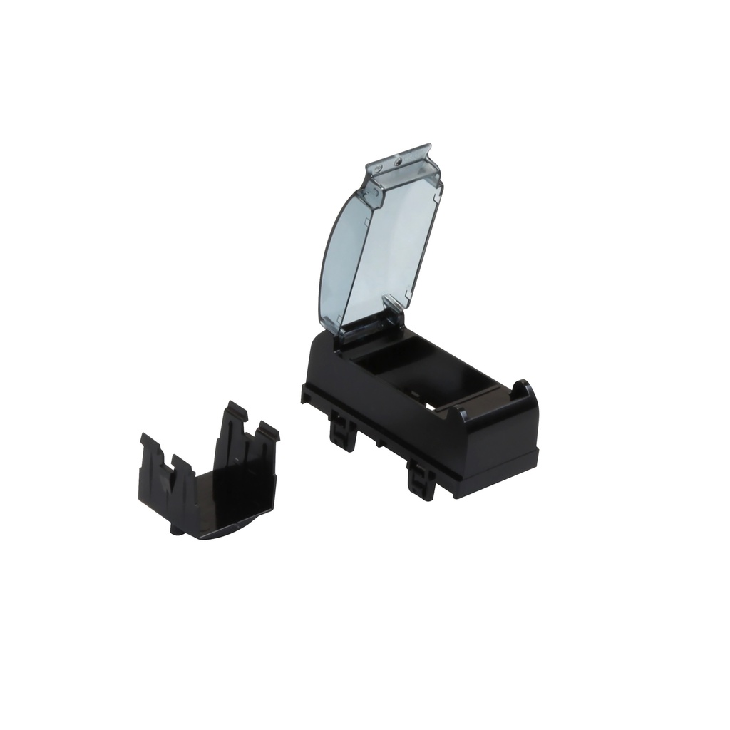 SUPPORT APPAREILLAGE MODULAIRE LEXIC - 2MODULES - NOIR  *