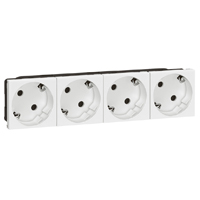 PRISE 4X2P+T SCHUKO MOSAIC MULTISUPPORT  *