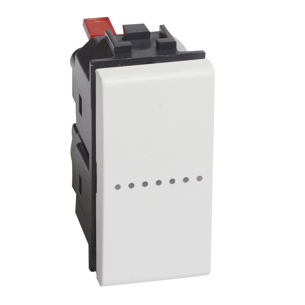 LL - POUSSOIR AXIAL NO 10A 1 MODULE - BLANC  *