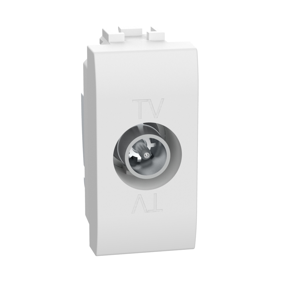 LL PRISE TV SIMPLE PASSAGE 1 MOD - BLANC  *