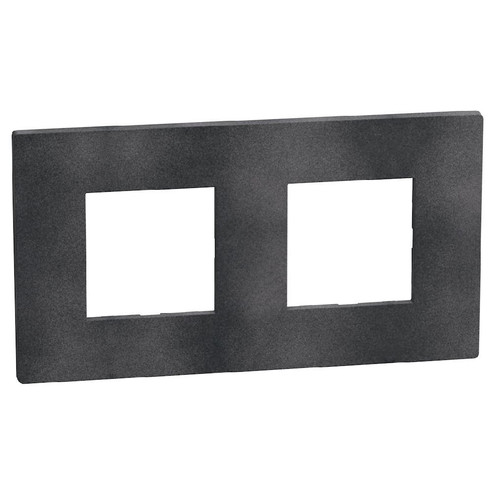 LIGHTN AFDEKPLAAT 2X2 MOD 71MM ZWART GREY