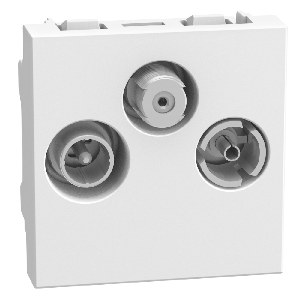 LIGHTN PRISE TV/R/SAT ÉTOILE 2 MOD - BLANC  *