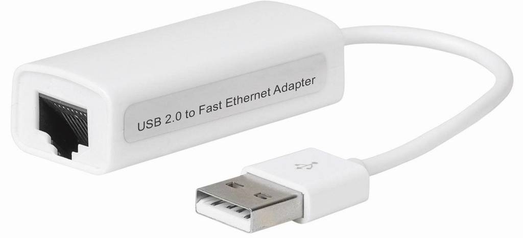 USB2.0 TO ETHERNET, WHITE  *