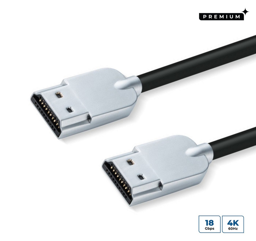 4K HDMI CABLE SUPER SLIM 0.5M  *