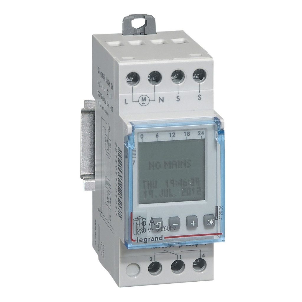 INTER CREPUSCUL. PROGRAMMABLE 1 FONCTION250 V - 16A - 1 MOD  *
