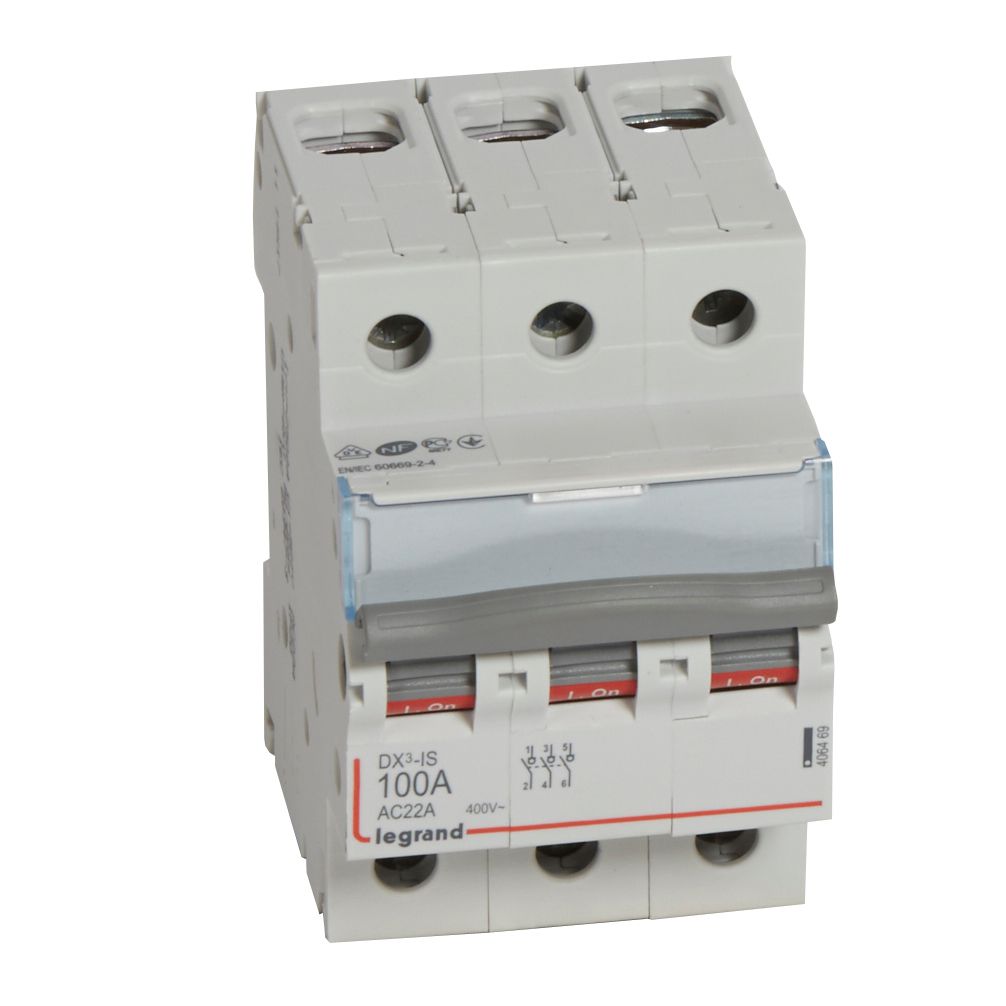 LASTSCHAKELAAR DX³ 3P 100A 3 MODULES