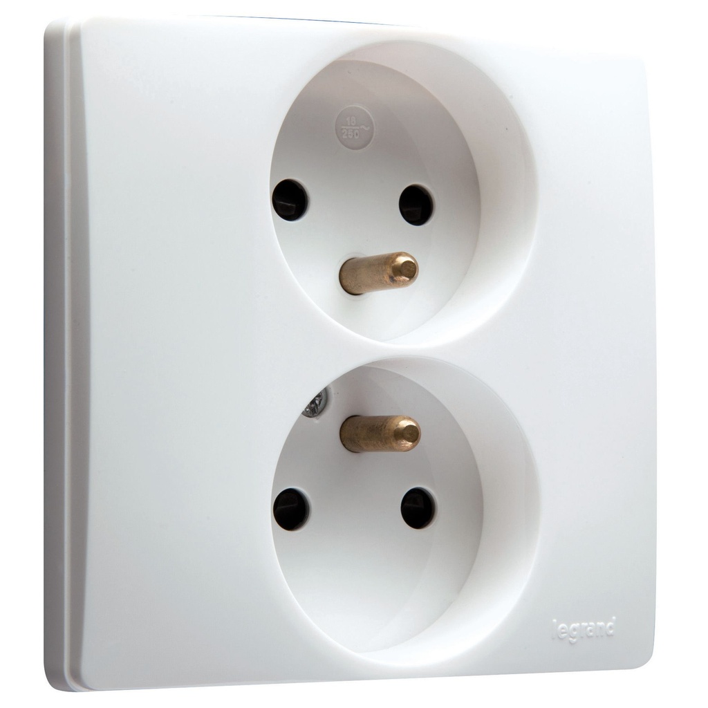 NILOE CTDOOS 2X2P+A COMPACT 16A WIT METSPANKL.