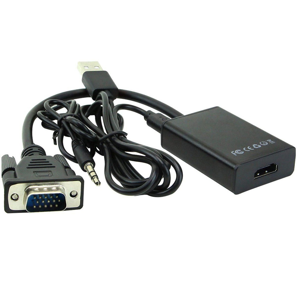 VGA + AUDIO TO HDMI CONVERTER  *