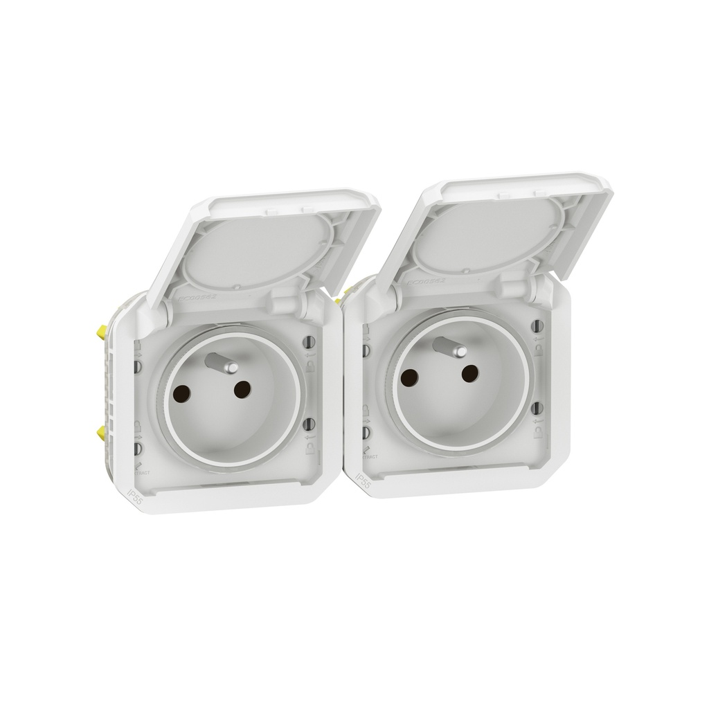PLEXO PRISE 2X2P+T HORIZONTAL MÉCANISME  *