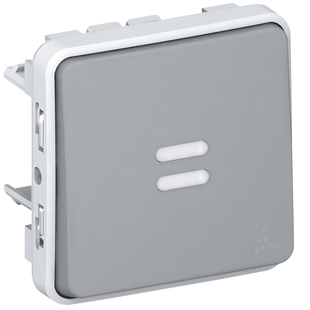 PLEXO DEUX DIRECT.TEMOIN 10A 250V COMPOSABLE GRIS  *